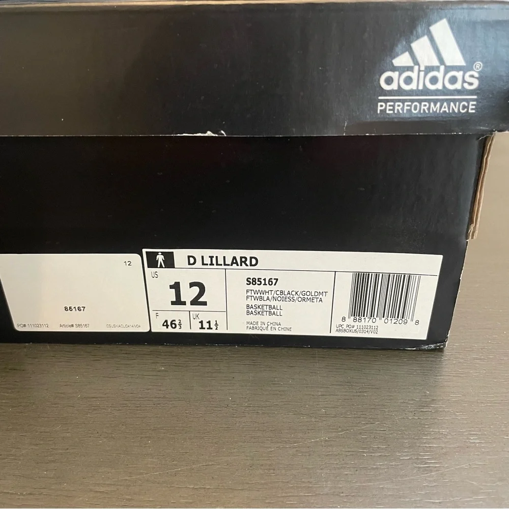 Adidas D Lillard 1 NYC All Star Black and White Men's Basketball Shoe Size 12 - Picture 5 of 10